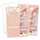 10Th Birthday Fill-In Invitations Cards With Envelopes (20 Count)?Out Single Digits 10Th Birthday Party Supplies Decorations, Birthday Invites For Boys/Girls - A43