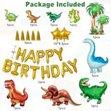 Dinosaur Birthday Party Decorations Supplies, 125Pcs Dinosaur Green Orange Blue Balloons Garland Arch Kit Happy Birthday Dino Foil Balloon Curtain For Kids Boys Dino Jungle Safari Baby Shower Party