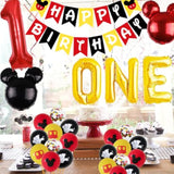 Mickey 1st Birthday Decorations Boys One Banner Balloons Red Party Supplies