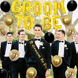Bachelor Party Decorations For Men, Groom To Be Sash Balloons, Black A