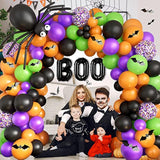 alloween Balloon Garland Arch Kit with BOO, Spider & Confetti Balloons Party Decor
