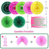 Hawaiian Party Decorations, Tropical Birthday Party Supplies Flamingo And Palm Leaves Banner Tissue Paper Fan Pineapple Honeycomb Ball For Summer Luau Bachelorette Party