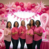 Pink Ribbon Balloon Arch Kit for Breast Cancer Awareness Month Party Decor