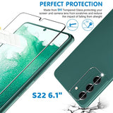 3 Pack Samsung Galaxy S22 5G Tempered Glass Screen Protectors with Camera Covers