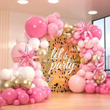 161Pcs Pink Balloon Arch Kit - Macaron & Gold Party Decor
