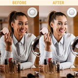 Magnetic Selfie Phone Light With Clip Mirror Rechargeable Led Selfie Ring Light Compatible For Iphone Magsafe Video Recording/Pictures/Tiktok/Zoom Calls/Make Up