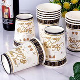 New Year Party Supplies with Plates, Cups, Napkins, and Cutlery for 24 Guests