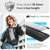 TUDIA DualShield Designed for Motorola Edge 5G UW Case, Shockproof Military Grade Slim Heavy Duty Tough Dual Layer Protection - Metallic Slate