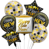 New Year 2026 4D Square and Disco Ball Balloons Party Decor