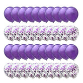 Metallic Purple Balloons And Confetti Balloons For Wedding Bridal Show