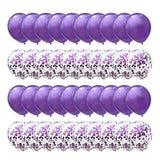 Metallic Purple Balloons And Confetti Balloons For Wedding Bridal Show