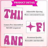 30Th Birthday Banner For Birthday Party Decorations, Pre-Strung Hot Pink Glitter Thirty Flirty And Thriving Banner For 30Th Bday Party Supplies Decor Gifts