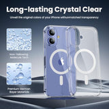 iPhone 16 Clear Case Magnetic Anti-Yellowing Shockproof Slim 6.1 Inch