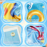 Summer Banner Pool Party Decorations, Hanging Beach Themed Backdrop With Rope (7244 Inches)