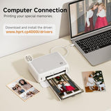 4X6 Photo Printer, Full Color Photo Printer For Phone/Laptop/Macbook, Support Wi-Fi Connection, Ar Video Printing, Thermal Dye Sublimation (10 Sheets Photo Paper Included)