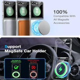 For Galaxy Z Flip 7 Case With Ring Compatible With Magsafe, Built-In Ultra Strong Magnetic & Finger Ring Holder, Anti-Yellowing Ultra-Thin Slim Fit For Samsung Galaxy Z Flip7 (Clear)