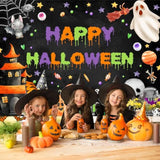 Happy Halloween Backdrop 7x5ft Spooky Ghost Party Banner Kids Birthday Baby Shower Decor