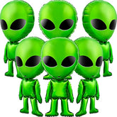 6 Pcs Large Alien Balloons Green Inflatable Alien Space Birthday Party Supplies For 420 Decorations Halloween Party Backdrop Home Trunk Or Treat Car 31.5 Inch
