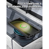 Guardian Case Compatible With Galaxy S23 Ultra 5G 6.8 Inch, Built-In Screen Protector Work With Fingerprint Id, Full Body Hybrid Shockproof Protective Rugged Clear Cover Case, Black/Clear