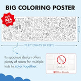 Christmas Large Coloring Table Cloth For Kids Merry Christmas Coloring Xmas Poster Pages Snowman Claus Santa Paper For Classroom Home School Party 71 * 23.6 In