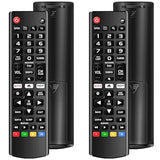 (Pack Of 2) Universal Remote For Lg Smart Tv, Compatible With All Lg Tv Remote Control Lcd Led Oled Uhd Hdtv 3D 4K Smart Tv Models, Replacement Remote With Netflix Amazon Shortcuts Key