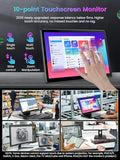 13.3'' Portable Touch Screen Monitor,Vesa Touchscreen Display,1080P 10-Point Hdmi Vga Port Ultra-Slim Portable Laptop Touchscreen Monitor For Pc Macbook Phone Ps Xbox(13.3 Inch) 1