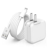 12W USB Wall Charger with 6.6FT Lightning Cable for iPhone iPad Mini Air Portable