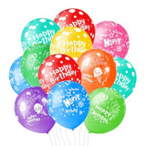 50Pcs 12Inch Happy Birthday Balloons For Men&Women, Assorted Balloons For Party, Beautiful Flowers Printed Decoration (Birthday)