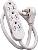 3 Outlet Power Strip for Media Center 49605 APS White