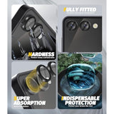 (2 Sets) Camera Lens Protector Compatible For Samsung Galaxy Z Flip 7/Z Flip 7 Fe, Protector De Cámera One-Step Installation Tray Individual Alloy Metal Ring Glass Case Friendly - Black