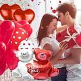 Valentines Day Balloons Decor 49 Pcs I Love You Balloons And Teddy Lov