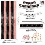 Rose Gold Black Party Decorations Banner Balloons Table Decor for Any Age