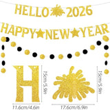 Happy New Year 2026 Banner for New Year's Eve Party Decorations