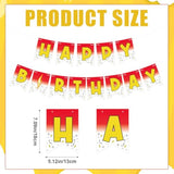 Anime Birthday Banner, Pre-Strung Red White And Yellow Cartoon Birthday Party Banner For Anime Theme Party Decorations No Assembly Required