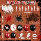 Halloween Balloon Arch Kit β Red Black White with Bloody Hand & Horror Decor