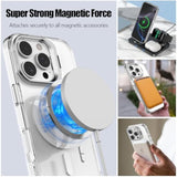 iPhone 16 Pro Clear Case with MagSafe Compatibility, Military Grade Shockproof, Heavy Duty Protective, Adjustable Kickstand, Matte Semi Clear Phone Cover for iPhone 16 Pro