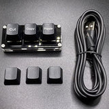 Mini 3-Key Cut Copy Paste Keyboard Ctrl X C V Shortcut One Handed Keyboard Rgb