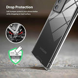 Clear Case for Samsung Galaxy Note 20 Airbag Corners Shockproof Bumper Protective Phone Cover with Hybrid Design Hard PC Back and Flexible TPU Frame
