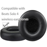 Replacement Ear Pads Compatible With Beats Solo 4 Wireless On-Ear Headphones, Replacement Ear Pads Made Of Protein Leather And Memory Foam (Black)