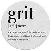 Inspirational Quote Grit Definition Minimalist Mouse Pad 7.9X7.9 Inch,Non-Slip Rubber Base Mousepads For Dorm Office Home Desk Decor,Motivational Gift