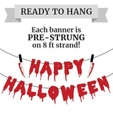 Pre Strung Happy Halloween Banner 8ft Garland Scary Killer Party Decor
