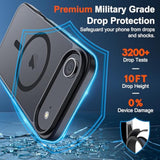 Magnetic For Iphone Air Case (Compatible With Magsafe)(Military Grade Drop Protection) Slim Translucent Matte Shockproof With Anti-Fingerprint Phone Cover For 17 Air 2025,Black