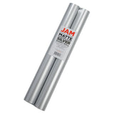 Gift Wrap - Matte Wrapping Paper - 52.6 Sq Ft Total (17 In X 18 Ft Each) - Matte Silver Foil - 2 Rolls/Pack