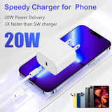 Usb C Fast Charger - 20W Type C Wall Charger With 6Ft Usb C To Lightning Cable - Compatible With Iphone 14 Pro/13 Pro/12/12 Pro Max/11/Xs Max/Xs/Xr/X/8