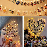 17ft Photo Clip String Lights — 50 LED Fairy Lights with Clips for Party & Home Decor