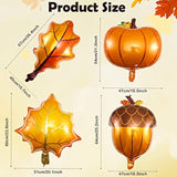 Thanksgiving Fall Balloons 16Pcs Pumpkin Acorn Maple Leaf Balloons for Autumn Party Decor