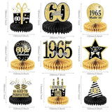 60th Birthday Table Centerpieces 1965 Vintage Party Decor for Men & Women (9PCS)