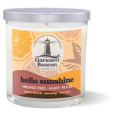 Hello Sunshine Soy Candle | Orange Peel, Agave, Sugar Scented Candle | Great For Home, Office | 100% Natural Soy Wax - 60+ Hour Burn Time | Handcrafted In The Usa By