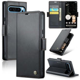 Wallet Case For Google Pixel 10 Pro Xl, Magnetic Flip Case With Rfid Blocking Card Holder Kickstand For Women Men, Pixel 10 Pro Xl Shockproof Durable Protective Phone Cover (Black)