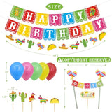 3 Pcs Mexican Happy Birthday Banner Cinco De Mayo Fiesta Party & Photo Booth Decor